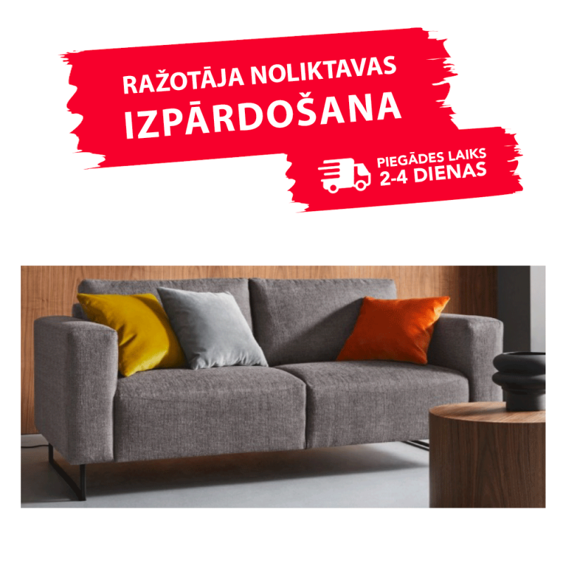 Dīvāns REIN (Divvietīgs)(Pelēks)(Ražotāja noliktava)